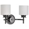 Nuvo Warren - 2 Light Vanity - Gun Metal with Satin White Glass 60/8032 - alternate 2